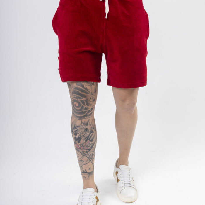 SHORT CANELADO SOFTFIT VERMELHO