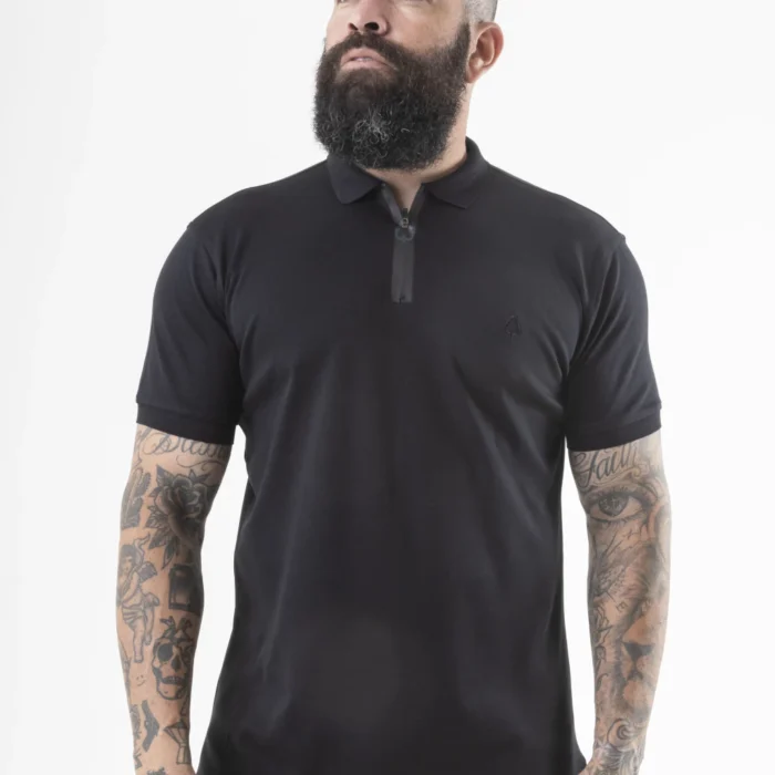 CAMISA GOLA POLO SUEDINE EGIPCIO PRETO