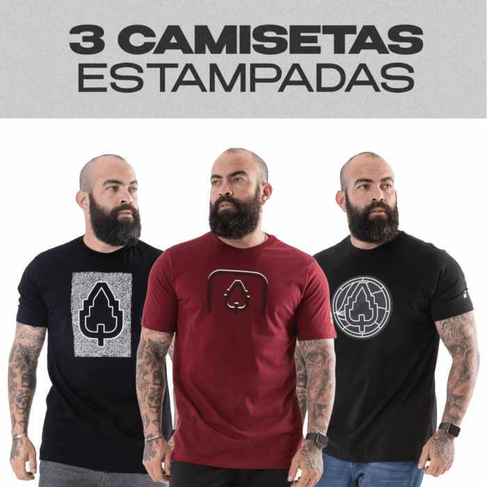 Combo de 3 Camisetas Estampadas