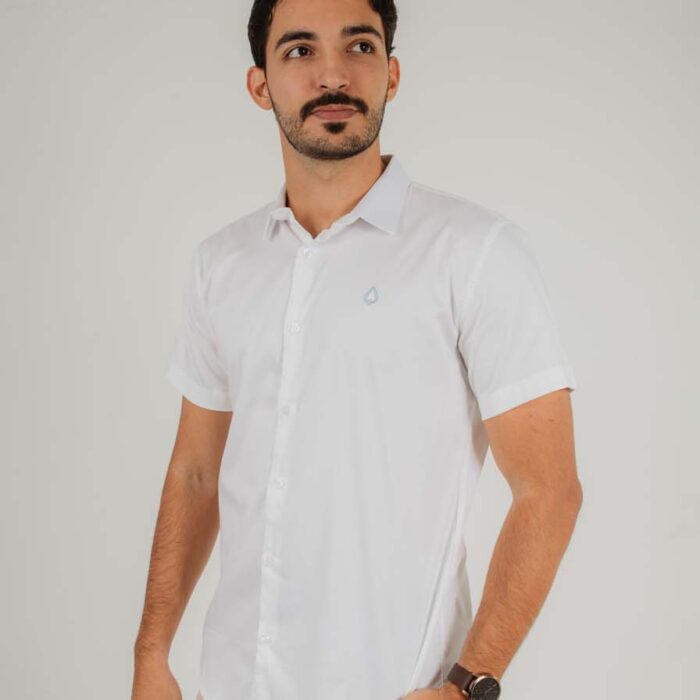 CAMISA MANGA CURTA COTTON CLASSIC - BRANCO