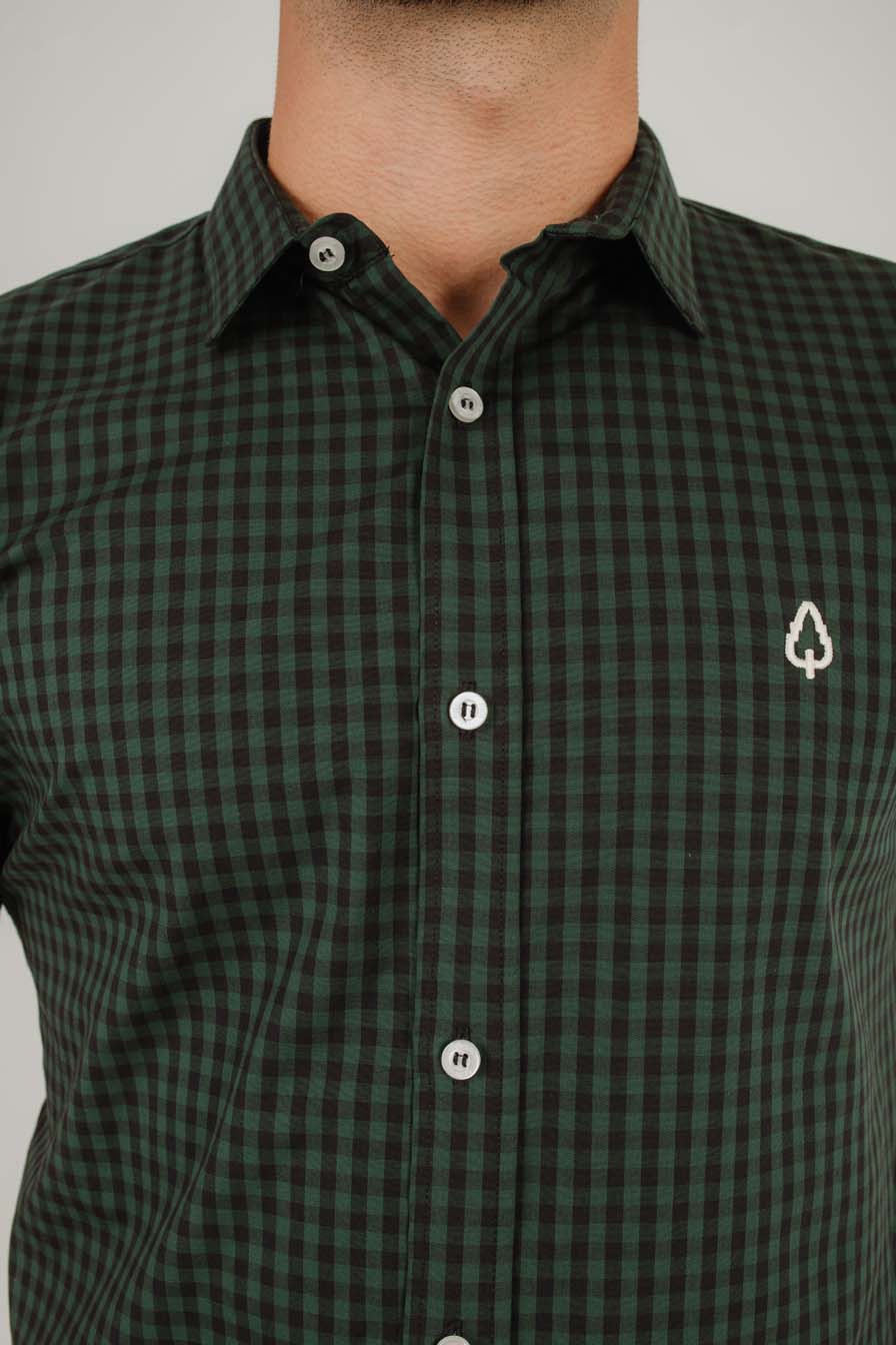 CAMISA MANGA CURTA XADREZ VERDE - OAK MensWear