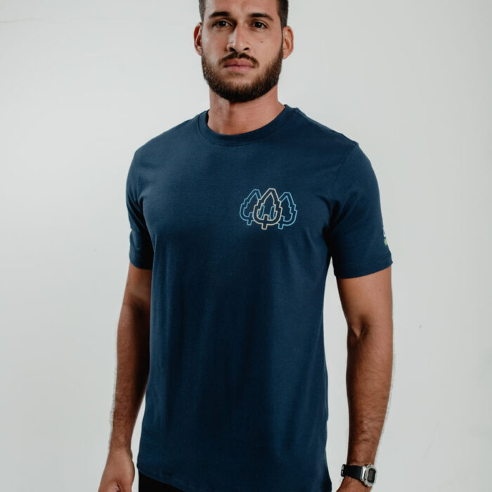CAMISETA ESTAMPADA OAK TRIPLE ICON  - AZUL MARINHO