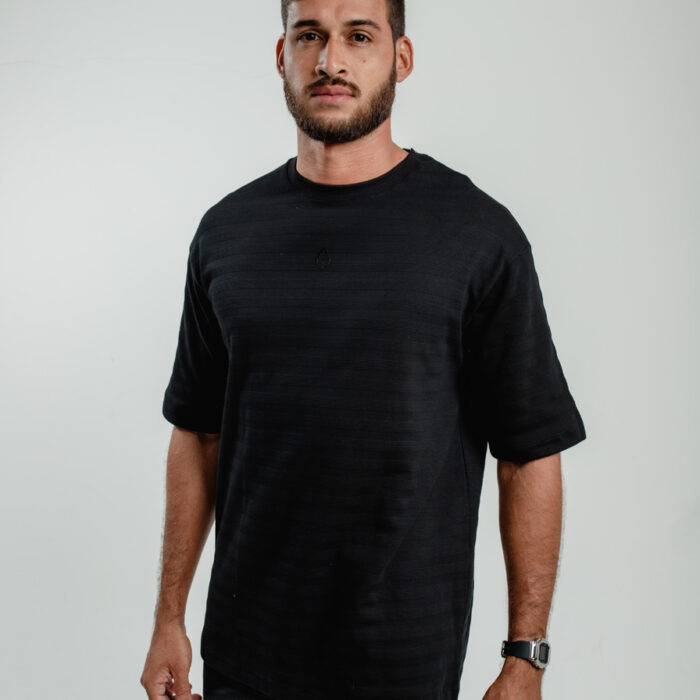 CAMISETA OVERSIZED OAK WAVE BLACK - PRETA