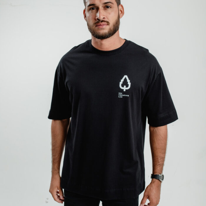 CAMISETA OVERSIZED OAK YOURSELF - PRETO