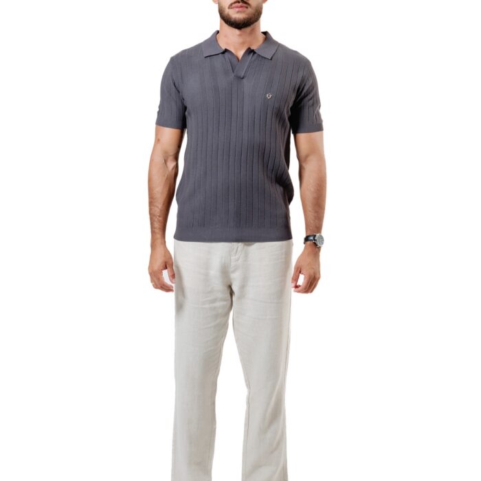 POLO CUBANA TEXTURE LINE GREY