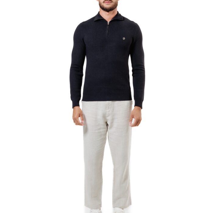 SUÉTER HALF ZIP BLACK