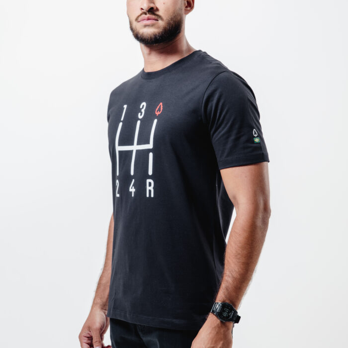 Camiseta Long Preto Esferas OAK — vista frontal
