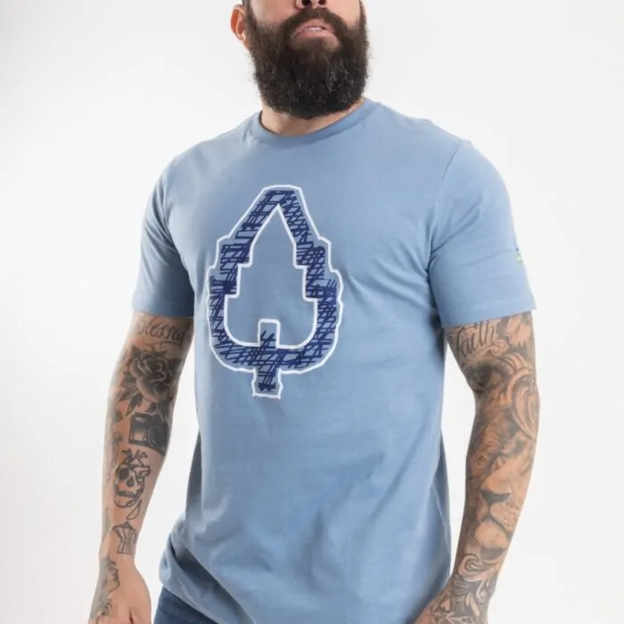CAMISETA LONG AZUL DRAW