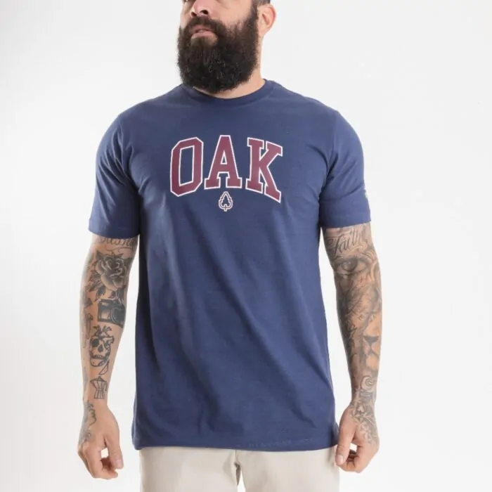 CAMISETA LONG COLLEGE AZUL MARINHO