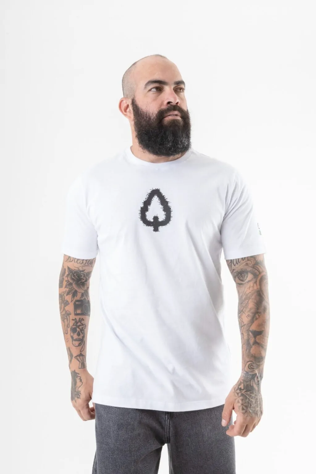 CAMISETA LONG SCRIBBLE BRANCA
