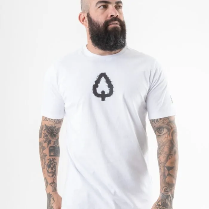 CAMISETA LONG SCRIBBLE BRANCA