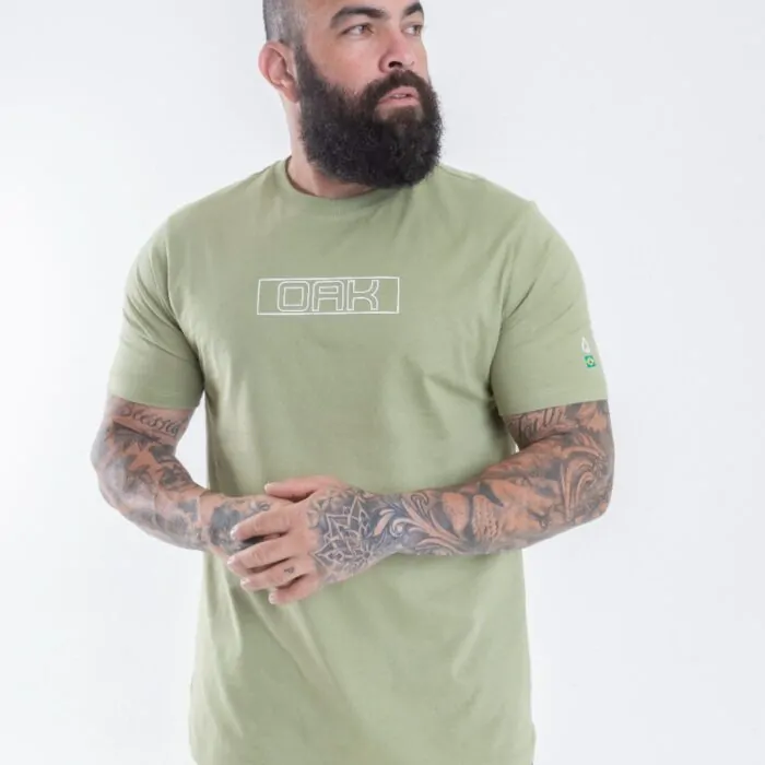 CAMISETA LONG VERDE OAK RECTANGLE