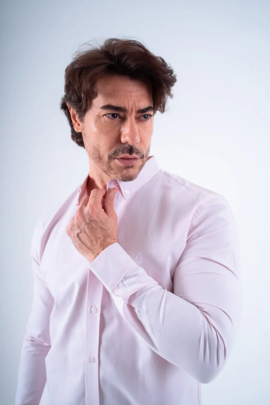 CAMISA MANGA LONGA OXFORD ROSA CLARO - Imagem 6