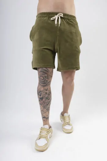 SHORT CANELADO SOFTFIT VERDE MUSGO