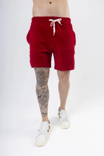 SHORT CANELADO SOFTFIT VERMELHO