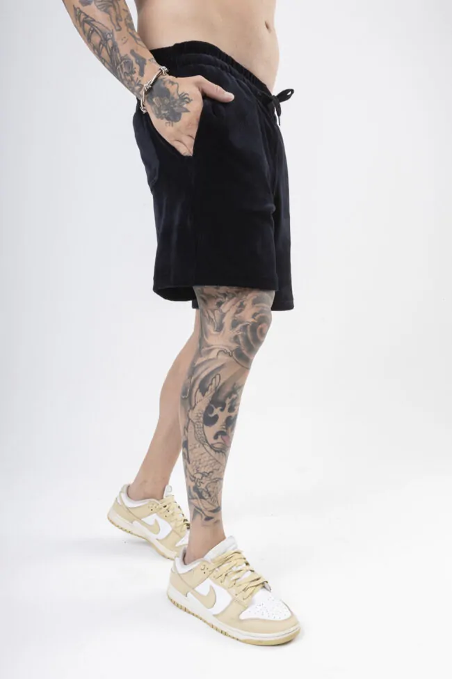 SHORT CANELADO SOFTFIT PRETO - Imagem 6