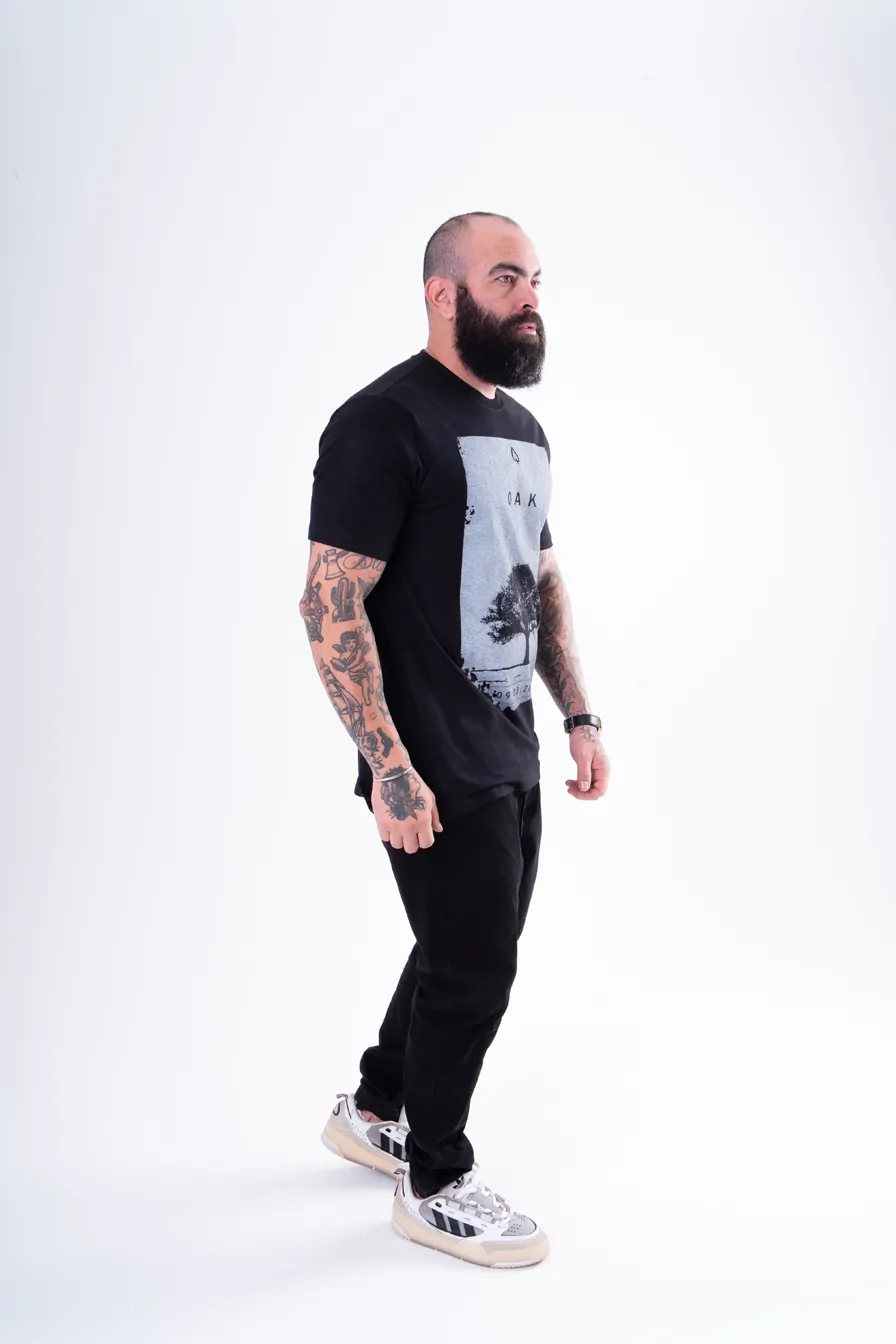 CAMISETA ESTAMPADA LONG PRETA BEST SELLER OAK TREE - Imagem 7