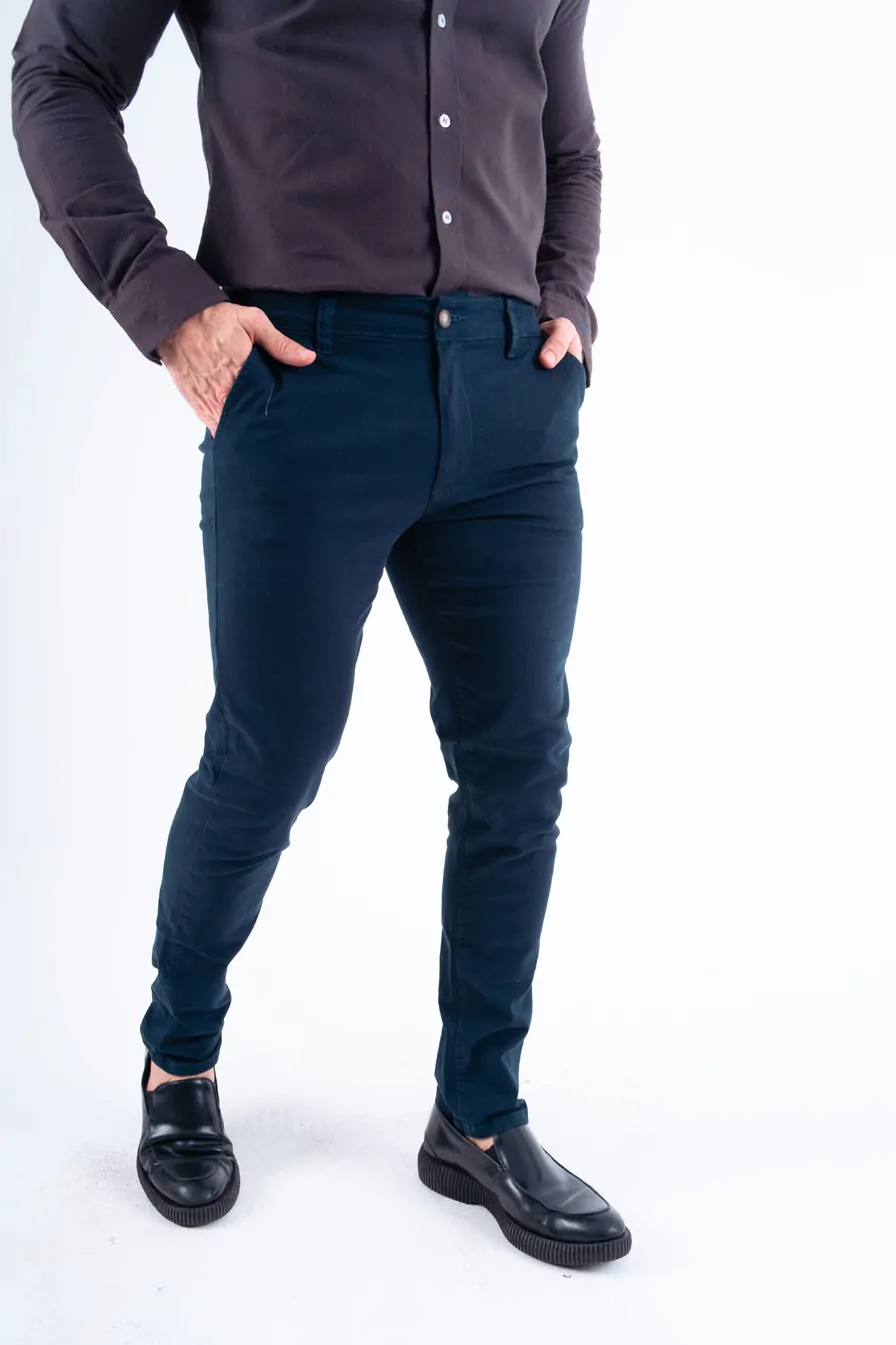 CALÇA SEMI SOCIAL CLASSIC AZUL MARINHO - Imagem 3