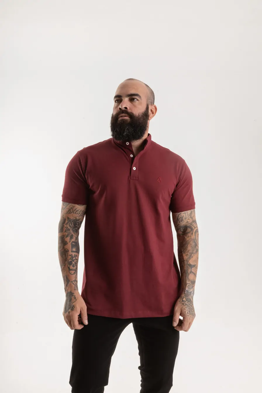 CAMISA HENLEY CHRONOS BORDEAUX - Imagem 4