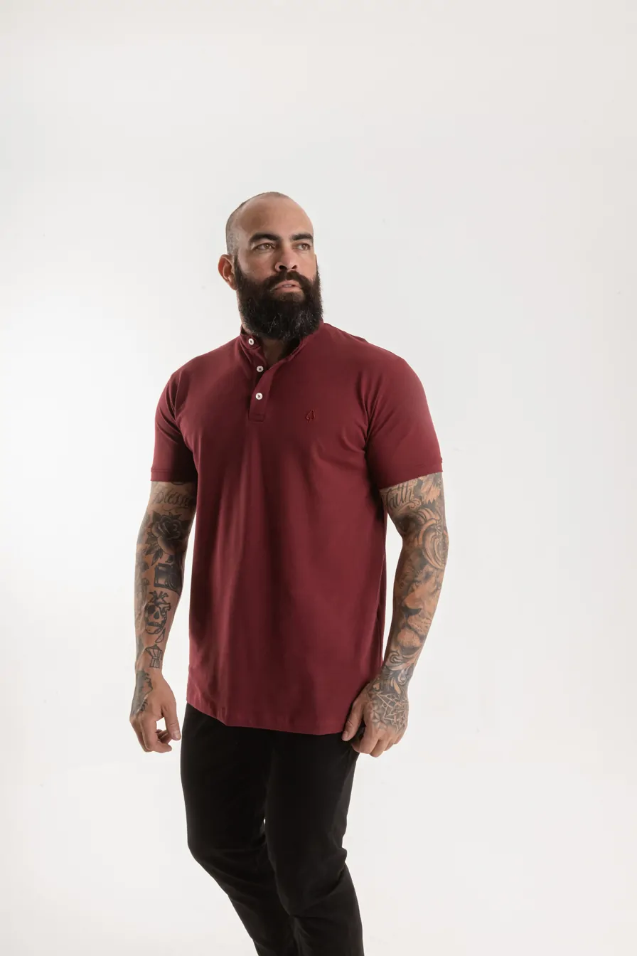 CAMISA HENLEY CHRONOS BORDEAUX