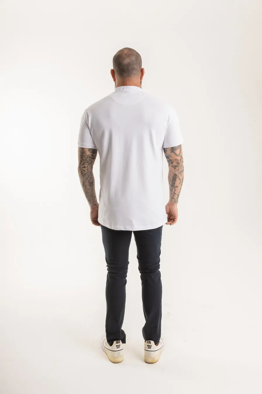 CAMISA HENLEY CHRONOS BRANCA NAVY BLANC - Imagem 5