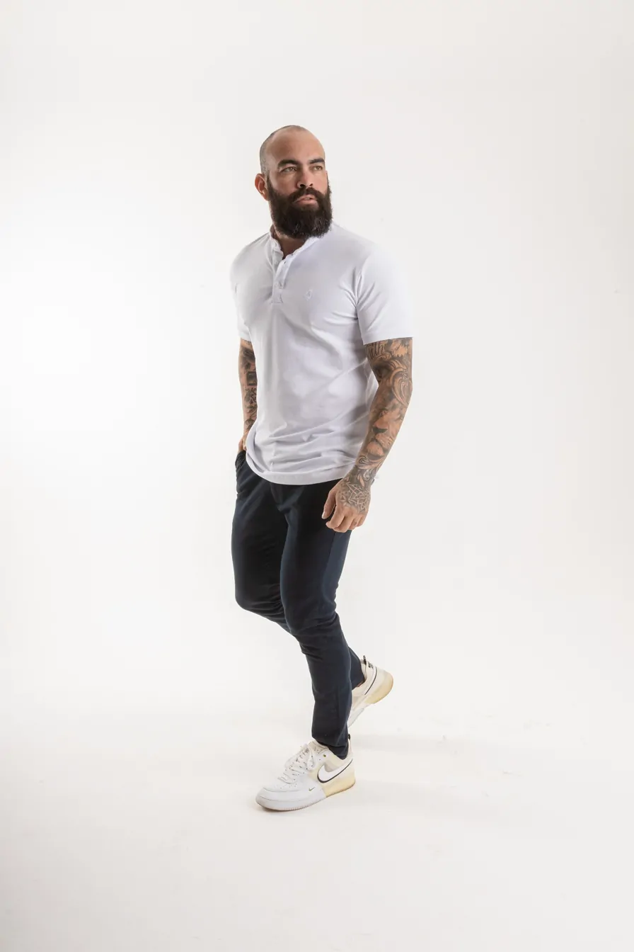 CAMISA HENLEY CHRONOS BRANCA NAVY BLANC - Imagem 4