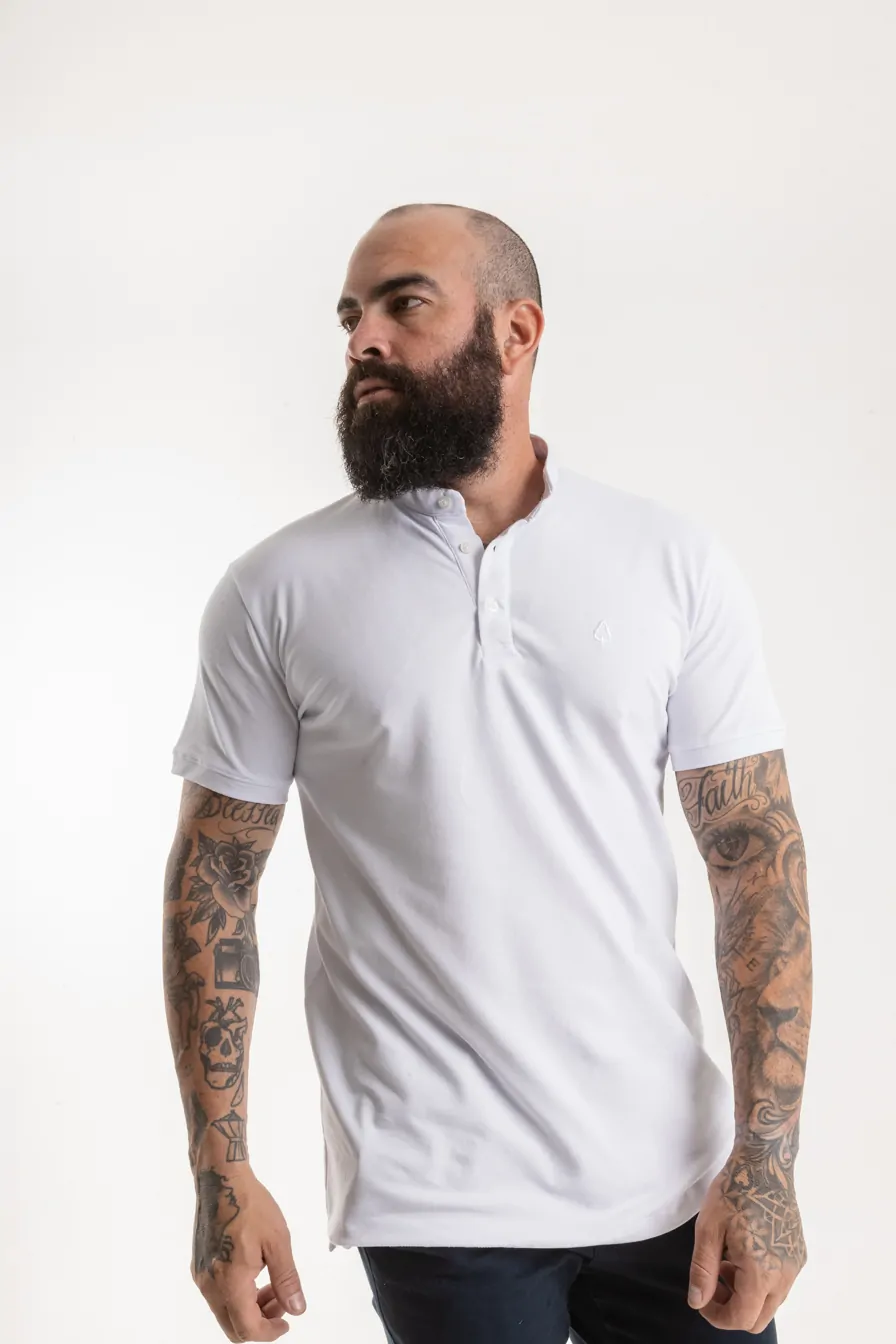 CAMISA HENLEY CHRONOS BRANCA NAVY BLANC - Imagem 3