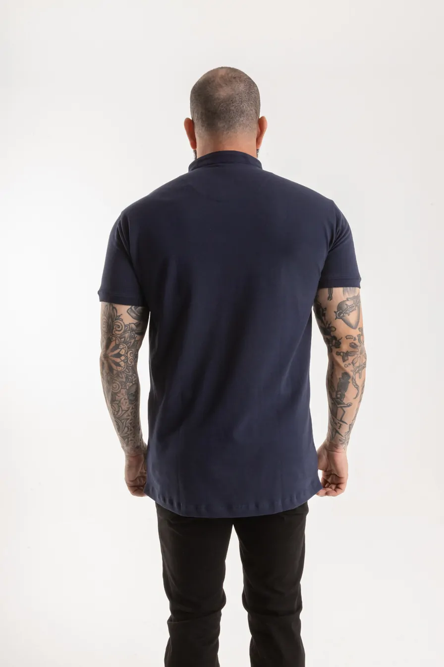 CAMISA HENLEY CHRONOS AZUL MARINHO NAVY BLUE - Imagem 2