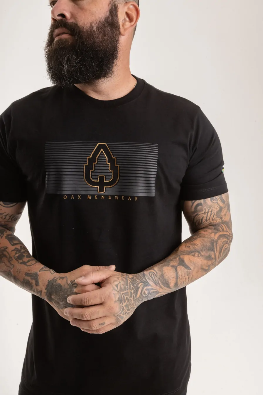 CAMISETA ESTAMPADA LONG PRETA - OAK GOLD - Imagem 3