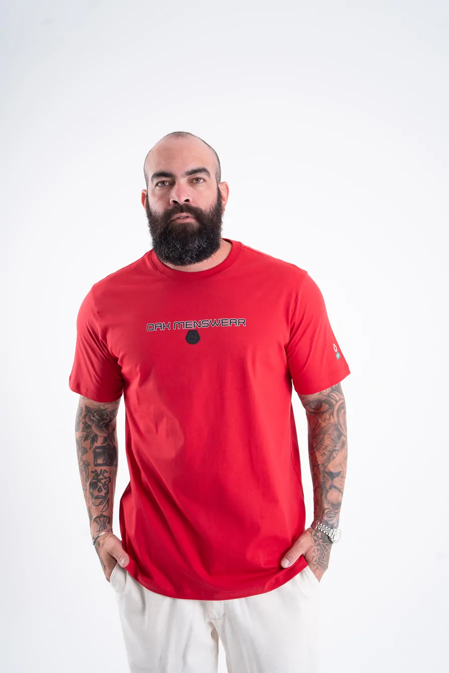 CAMISETA ESTAMPADA LONG RED